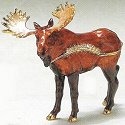 Kubla Crafts Bejeweled Enamel 3732 Moose Box