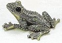 Kubla Crafts Bejeweled Enamel 3740 Peridot Frog Box