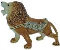 Kubla Crafts Bejeweled Enamel 3770 Lion Box