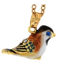 Kubla Crafts Bejeweled Enamel 3810N Chickadee Necklace