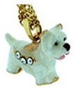 Kubla Crafts Bejeweled Enamel KUB 3811N Westie West Highland Terrier Dog Necklace