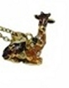 Kubla Crafts Bejeweled Enamel KUB 3813N Giraffe Necklace