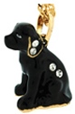 Kubla Crafts Bejeweled Enamel KUB 3835N Black Labrador Necklace