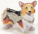 Kubla Crafts Bejeweled Enamel 3837- Welsh Corgi Corgie Box