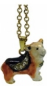 Kubla Crafts Bejeweled Enamel 3837N Welsh Corgi Corgie Necklace