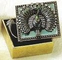 Kubla Crafts Bejeweled Enamel 3850 Peacock Box with Austrian crystal