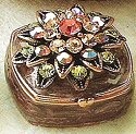 Kubla Crafts Bejeweled Enamel 3874 Jeweled Flower Box