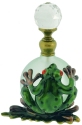 Kubla Crafts Bejeweled Enamel 3875 Frog Perfume Bottle