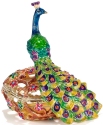 Kubla Crafts Bejeweled Enamel 3922 Peacock on Box