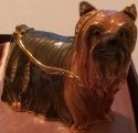 Kubla Crafts Bejeweled Enamel 3935 Yorkie Yorkshire Terrier Box