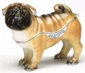 Kubla Crafts Bejeweled Enamel 3937- Pug Dog Box