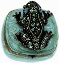 Kubla Crafts Bejeweled Enamel 3941- Jewel Mini Frog Box