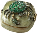 Kubla Crafts Bejeweled Enamel 3943 Jewel Mini Crab Box