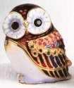 Kubla Crafts Bejeweled Enamel KUB 3958 Owl Box