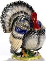 Kubla Crafts Bejeweled Enamel 3969 Turkey Box