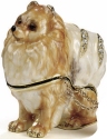 Kubla Crafts Bejeweled Enamel 3988- Pomeranian Dog Box