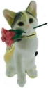 Kubla Crafts Bejeweled Enamel 3090 Cat with Rose Box