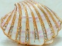 Kubla Crafts Bejeweled Enamel 3798 Sea Shell Box