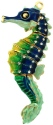 Kubla Crafts Cloisonne 4782BL Bejeweled Blue Seahorse Ornament