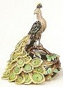 Kubla Crafts Bejeweled Enamel KUB 4007 Peacock Box