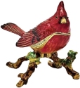 Kubla Crafts Bejeweled Enamel 4015B Cardinal Box
