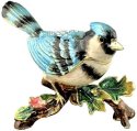 Kubla Crafts Bejeweled Enamel 4017BN Blue Jay Box