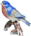 Kubla Crafts Bejeweled Enamel 4021 Bluebird Box