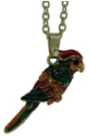 Kubla Crafts Bejeweled Enamel 4025N Parrot Necklace