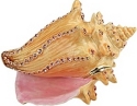 Kubla Crafts Bejeweled Enamel 4031 Large Conch Shell Box