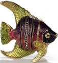 Kubla Crafts Bejeweled Enamel 4047P Angel Fish Box