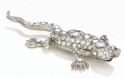 Kubla Crafts Bejeweled Enamel 4064 Crystal Lizard Hinged Box