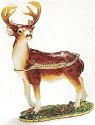 Kubla Crafts Bejeweled Enamel 4066 Buck Deer Box