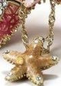 Kubla Crafts Bejeweled Enamel 4097SN Starfish Box and Necklace