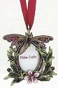 Kubla Crafts Bejeweled Enamel 4108 Mini Dragonfly with Gems Frame