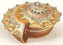 Kubla Crafts Bejeweled Enamel 4176 Nautilus Shell Box