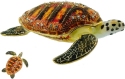 Kubla Crafts Bejeweled Enamel 4178C Brown Sea Turtle Box