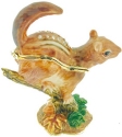 Kubla Crafts Bejeweled Enamel 4183 Chipmunk Box