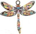 Kubla Crafts Bejeweled Enamel 4205B Dragonfly Wall Hook