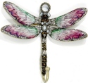 Kubla Crafts Bejeweled Enamel 4205DN Jeweled Enamel Dragonfly Wall Hook