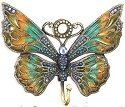 Kubla Crafts Bejeweled Enamel KUB 4207 Butterfly Wall Hook