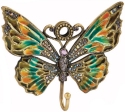 Kubla Crafts Bejeweled Enamel 4208A Butterfly Wall Hook