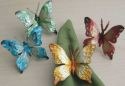 Kubla Crafts Capiz 4212 Butterfly Capiz Napkin Ring Set of 4