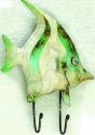 Kubla Crafts Capiz 4214 Angel Fish Capiz and Metal Wall Hook