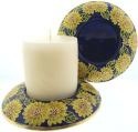 Kubla Crafts Cloisonne 4230S Enamel Sun Flower Votive