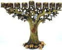 Kubla Crafts Bejeweled Enamel 4261B Light Color Tree Menorah