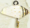 Kubla Crafts Bejeweled Enamel 4267 Cone Shell Wall Hook
