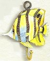 Kubla Crafts Bejeweled Enamel 4271 Bejeweled Angel Fish Wall Hook