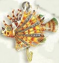Kubla Crafts Bejeweled Enamel 4275 Lionfish Wall Hook