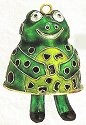 Kubla Crafts Cloisonne 4296F Cloisonne Frog Bell Ornament