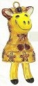 Kubla Crafts Cloisonne 4296G Cloisonne Giraffe Bell Ornament
